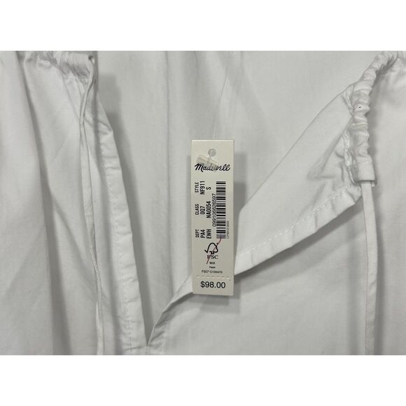 MADEWELL Women's Poplin Flutter-Sleeve Pintuck‎ Mini Dress Small NF911 ($98) - Picture 8 of 11